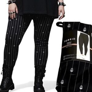 TORRID Skull Stripe Full Length Signature Waist Premium Leggings NWT  Size 4X